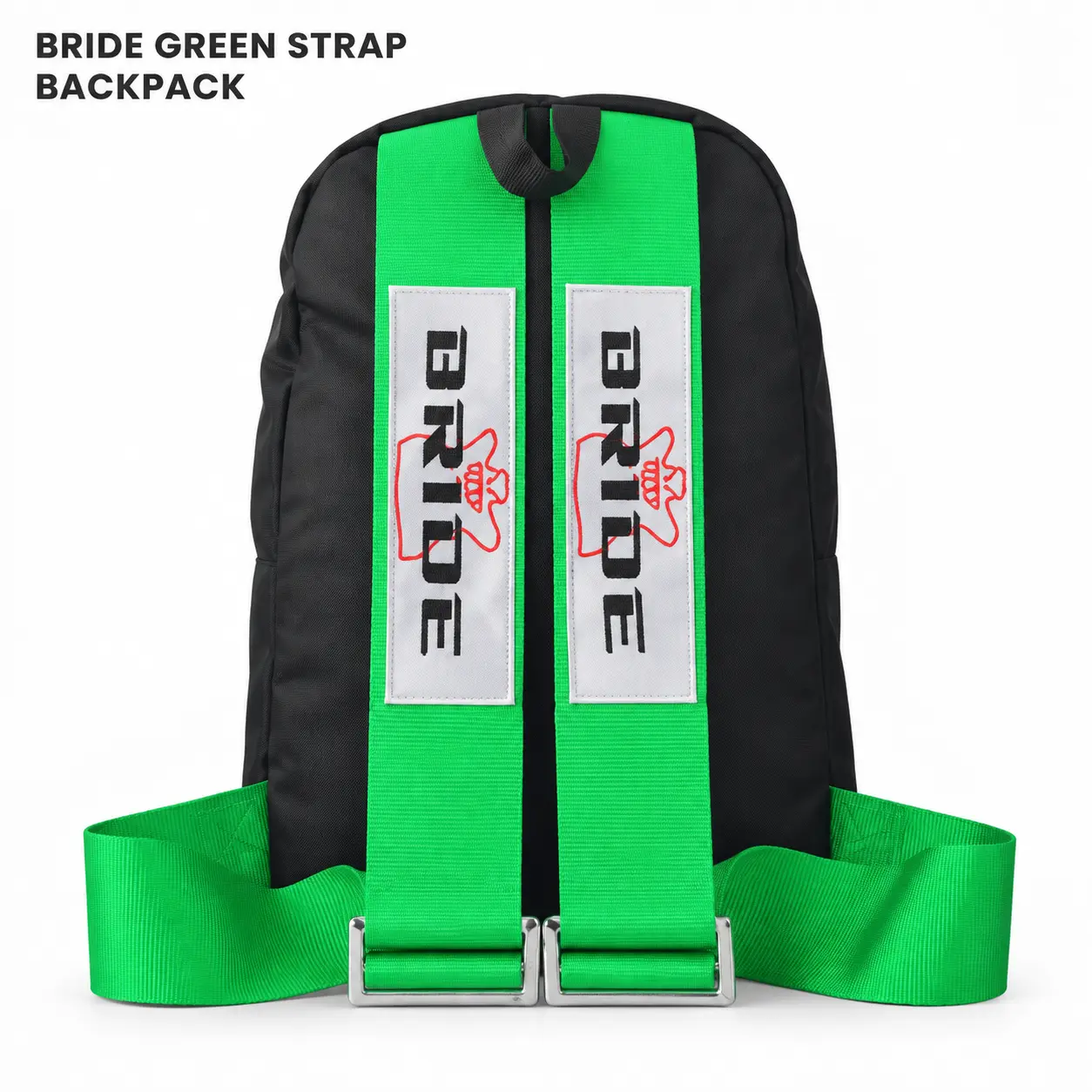 Racing Harness Strap Backpack, Nylon Oxford Rucksack, 3 Strap Color Options, Casual Daypack 50×42×10cm