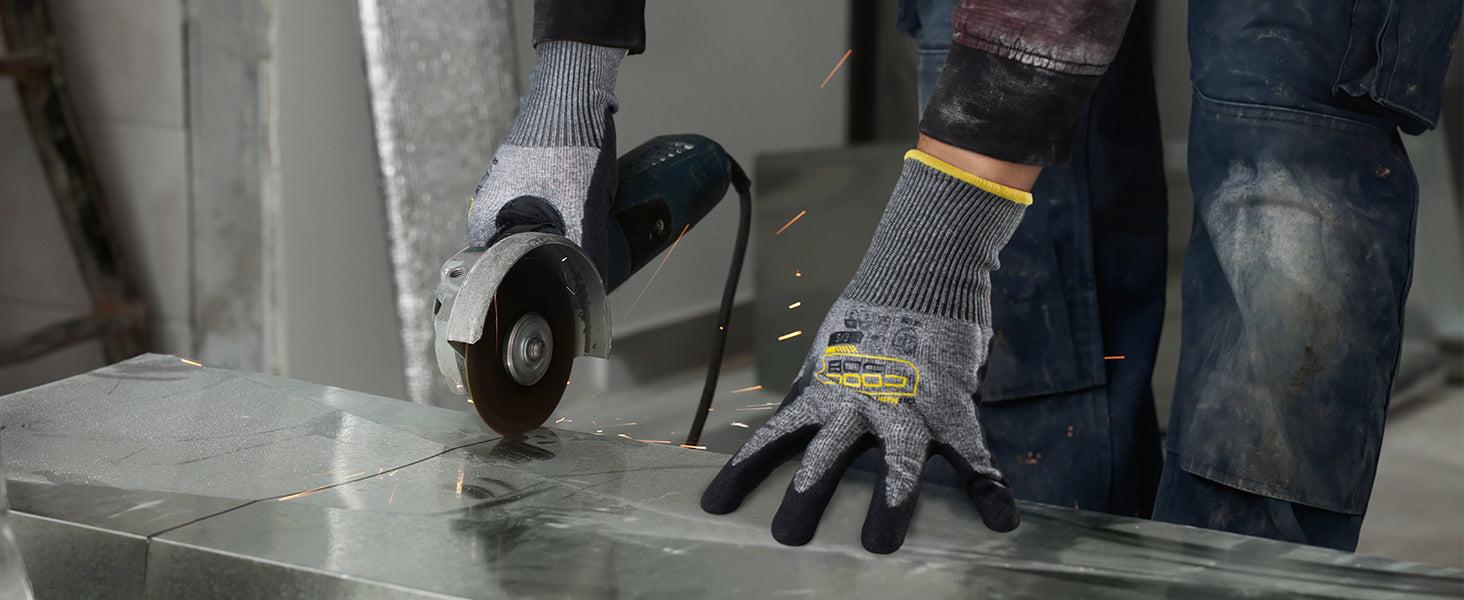 COOLJOB 1/3/12 Pairs A5 Cut Resistant Gloves , Nitrile Rubber Dipped Safety Work Gloves for Men, Knife Proof with Grip Coating COOLJOB 1/3/12 Pairs A5 Cut Resistant Gloves , Nitrile Rubber Dipped Safety Work Gloves for Men, Knife Proof with Grip Coating