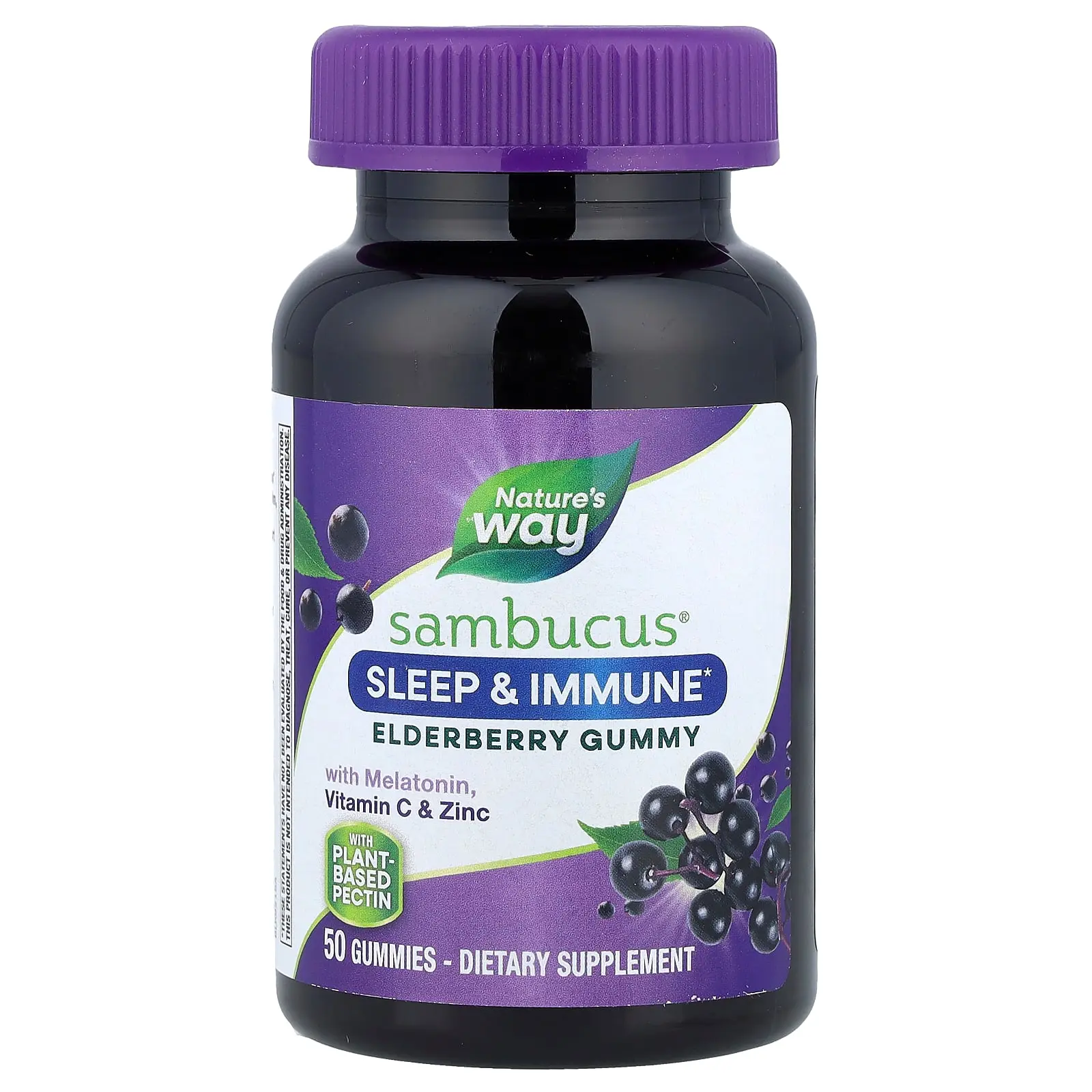 Nature's Way Sambucus®, Sleep & Immune Elderberry Gummy, 50 Gummies
