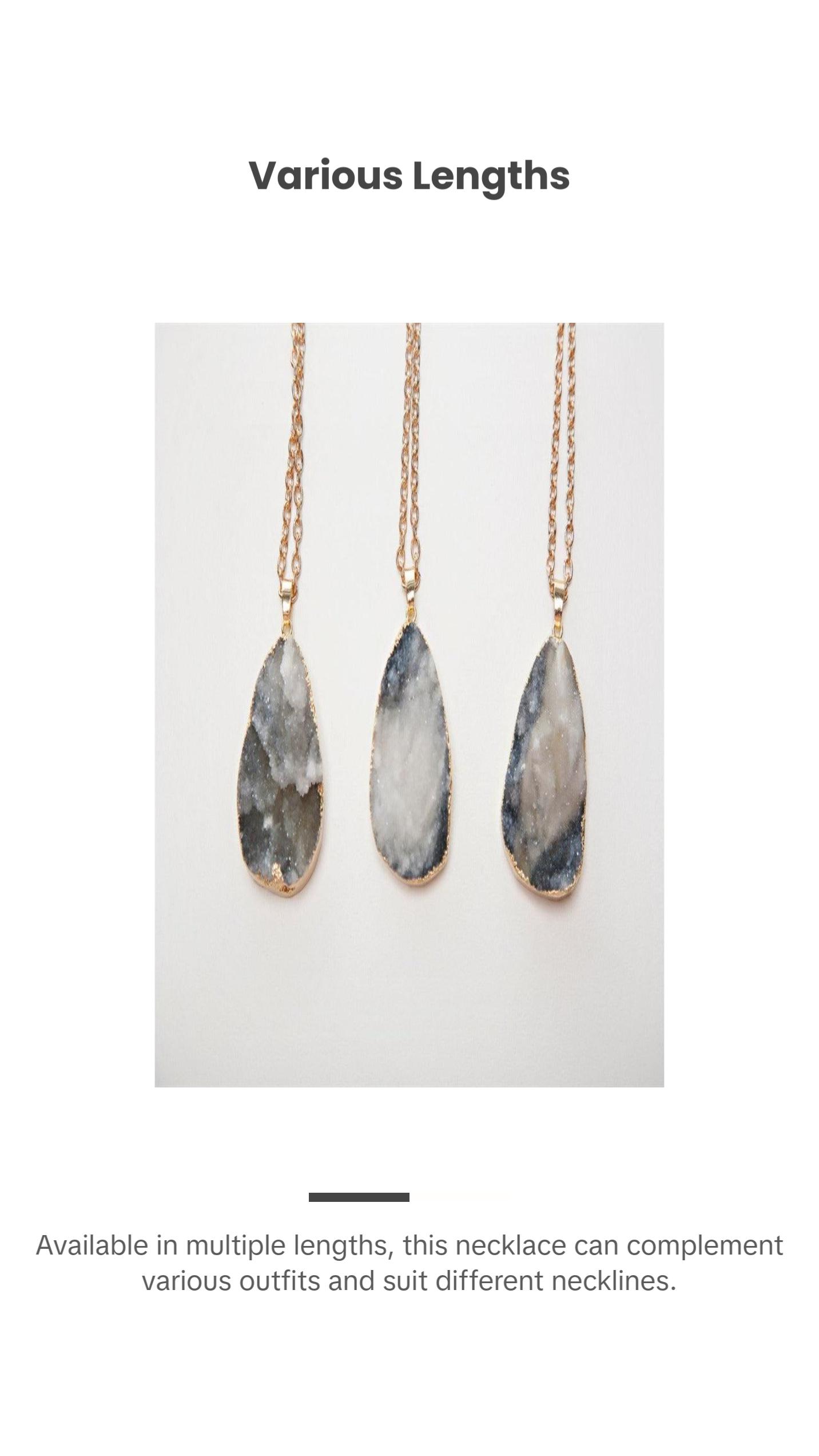 Colorful Druzy Stone Necklaces - Final Sale