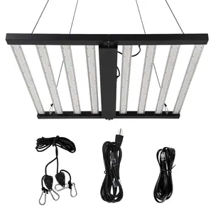 1000w 8-Bar LED Grow Light with Dimmable Full Spectrum - Foldable Design for 4x4Ft Coverage - 120v Commercial Plant Growing Lamp for Indoor Gardens & Vertical Farming