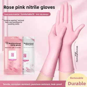 Nitrile Gloves for Kitchen Dishwashing, Durable Waterproof Cleaning Gloves, Ideal for Cooking and Household Chores, Latex-Free Rubber Gloves