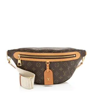 Pre-owned Louis Vuitton Leather Belt Bags Monogram Canvas High Rise Bumbag