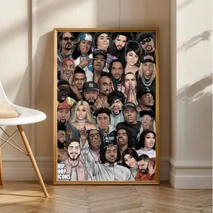 Hip Hop Legends Poster, Vintage Retro 90s Rap Music Wall Art (Unframed / Print Only)