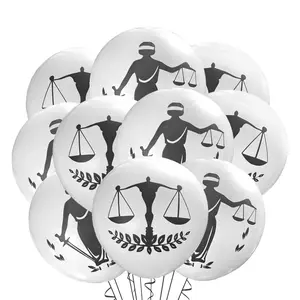 Malayan Products Justice Balloons Latex 12ct Lawyer Party Event Decorations 12in Standard Size Ideal for Birthdays Law Police Theme