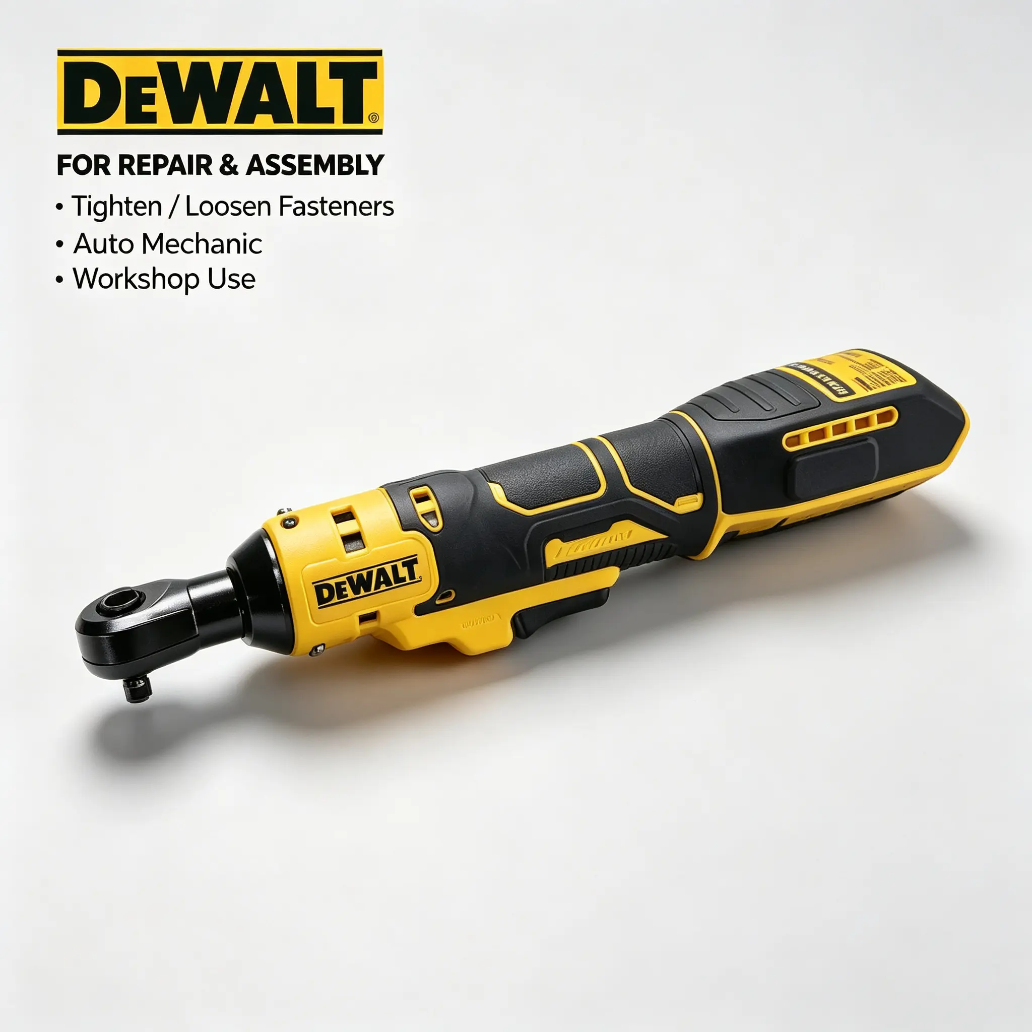DeWALT DCF512 20V MAX Brushless 1/2 in Drive Cordless Ratchet Wrench, Low-Profile Head, LED Worklight for Automotive Repair, Mechanical Maintenance electric car
