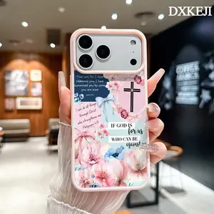 Christian Bible Quotes Floral Collage Pattern Magnetic MagSafe Phone Case for iPhone 17 Air/16 Pro Max 15 Pro 14 13 12 11 Plus Lightweight Shockproof Slim Protective Cover Supports Wireless Charging Case Casing