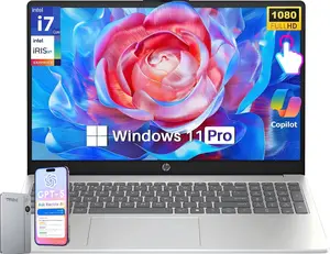 HP 15.6" Touch Screen Business Laptop - Intel 10-Core i7-1355U(Up to 5GHz), 16 GB RAM, 512 GB SSD, FHD IPS Touchscreen, Wi-Fi 6, Windows 11 Pro, Long Battery Life, Copilot, w/RECOLX AI Voice Recorder