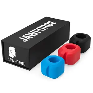 JawForge Jaw Exercise Tool with 3 Color/Resistance Options for Effective Jaw Muscle Training and Relief