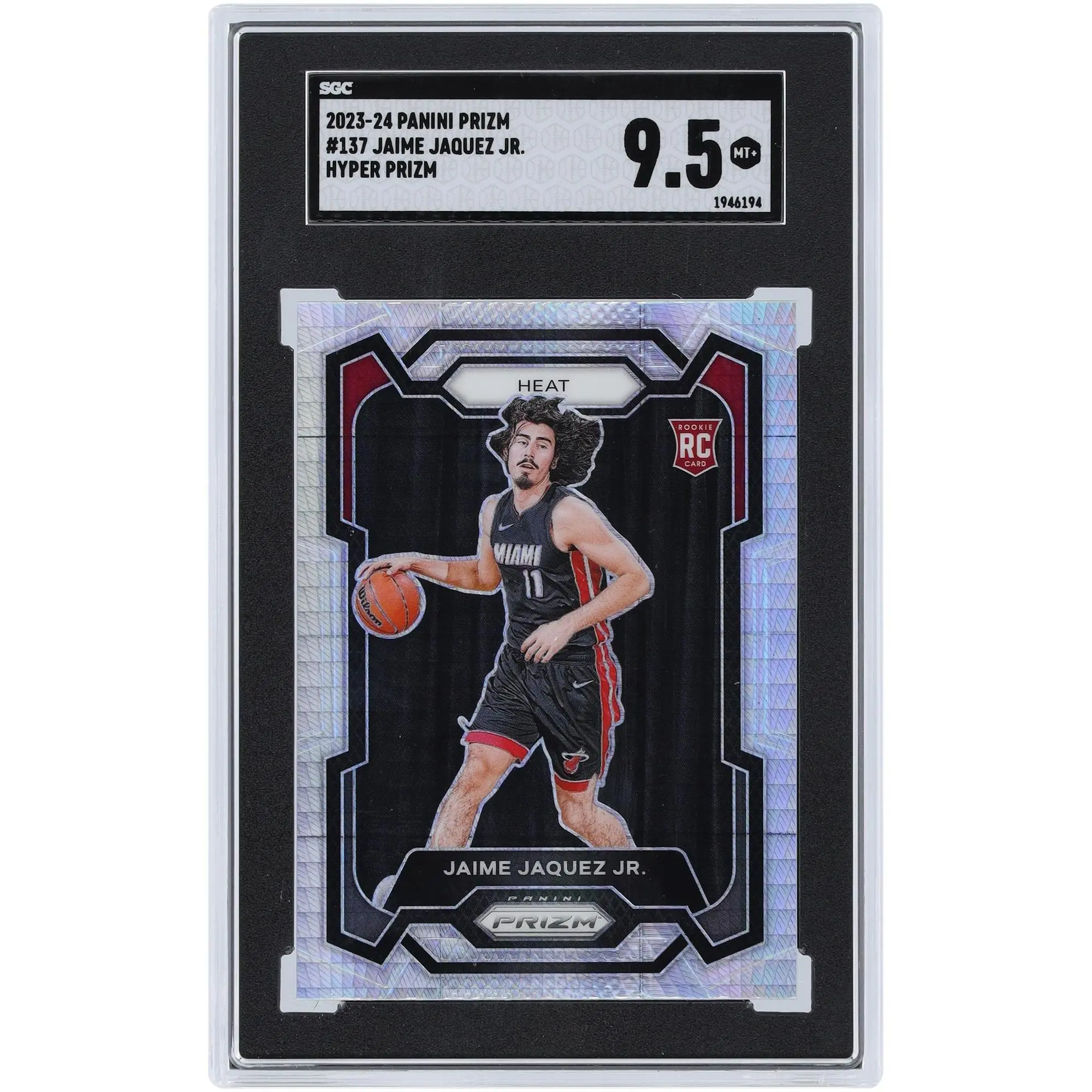 Jaime Jaquez Jr. Miami Heat 2023-24 Panini Prizm Hyper Prizm #137 SGC Authenticated 9.5 Rookie Card - Fanatics Authentic Certified