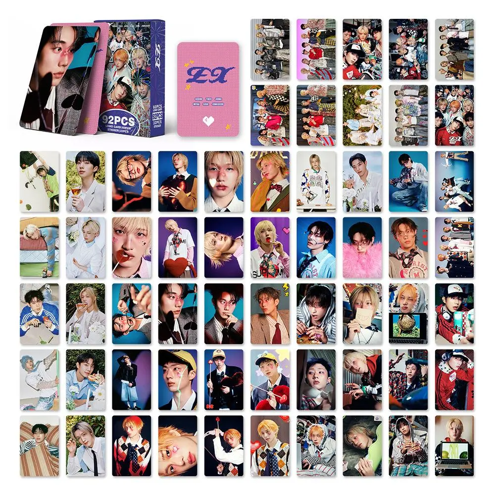 92-Piece Korean Star P1Harmony Album Collecting Spot Cards, HD LOMO Printed Photocards & Star Stickers for DIY Specialty Supplies