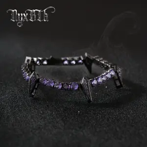 Black Panther Tennis Bracelet for Men,Premium CZ Iced out Bracelet,Multi Color Available,Jewelry for Men-(Ny1)