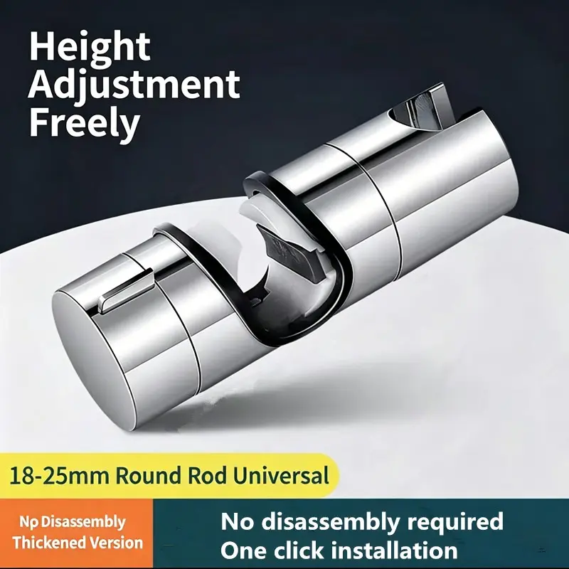 No-Drill Shower Head Holder, Adjustable Height Shower Arm Bracket, Handheld Spray Nozzle Mount, Easy Installation, Durable Design, Compatibility