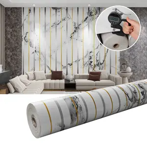 Marble Tile Wall Stickers, Self-Adhesive Waterproof Wallpaper, Marble Backsplash Wallpaper, Anti-Static Xpe Material, Easy Home Installation, Suitable for Kitchen & Bathroom