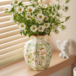Fast shipping | Chinese Style Ceramic Vase Home Decor Living Room Decor Bedroom Dercor Kitchen Decor Decorative Vase Vintage Vase Fresh Flowers in Water | Dried Flowers