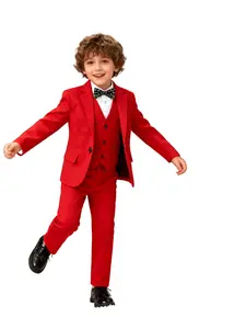 Luobokids Boys' Formal Repair Set, 4-Piece Suit Vest for Kids, Youth, Weddings, Graduations, Churches, Birthdays, Perfect Gift (no Shirt Included)