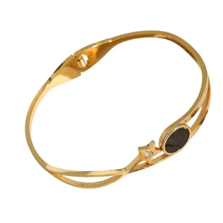 Moon Knight Bangle | Stainless.S 18k Gold