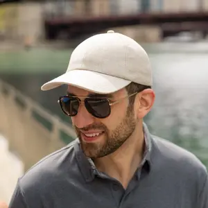 100% Irish Linen Premium Baseball Hat. World Renown Sustainable Mill. Unbeatable Quality, Durability and Price. Arashi Sand Color.