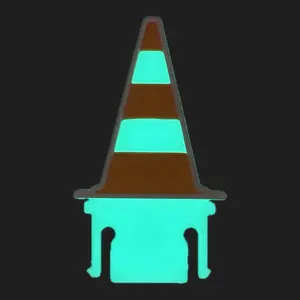 Roadwork hard hat clip (Glow in the dark) - High-Quality PLA, Versatile Design for Full Brim, Cap Style, and Bump Caps, Easy to Install