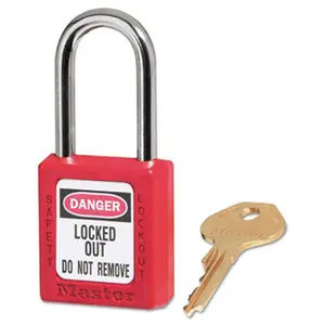Master Lock  1.5 in. Government Safety Lockout Padlock, Zenex, 1 Key, Red