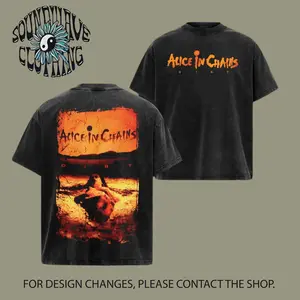 Retro Alice In Chains T Shirt Dirt Album , Alice In Chains T-shirt & Hoodie , Washed Oversized T-Shirt , Rock Band Shirt, Retro Music Tee, Rock Music Lover Shirt, Vintage Band Shirts Casual Fabric Fit Top , Top Men's and Women's Clothing