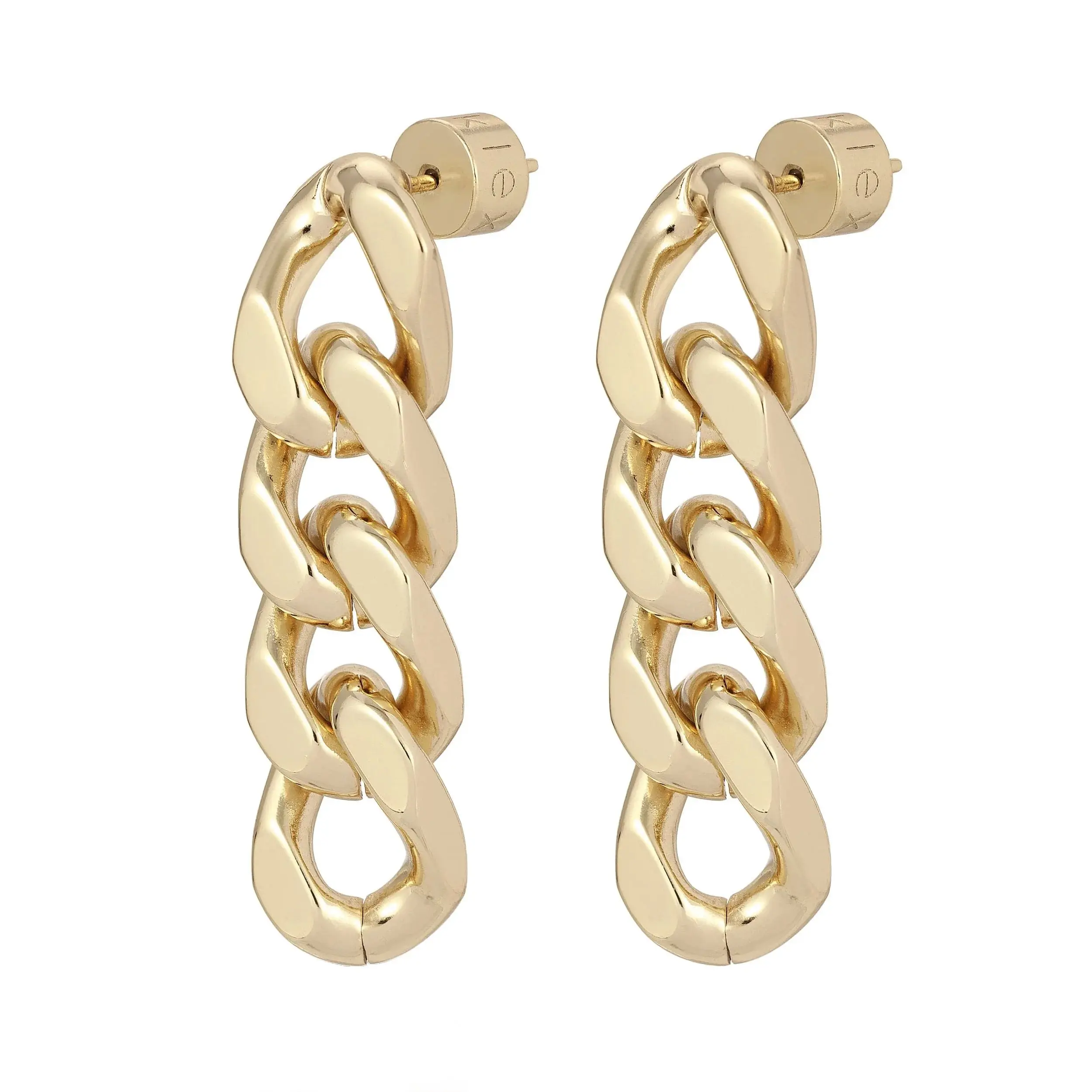 Taraji 4 Link Drop Earrings - Gold Color, Simple Design, Elegant Style