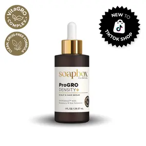 Soapbox ProGRO Density+ Hair & Scalp Serum with VitaGRO Complex, Clean Vitamin-Rich Formula for Hair Density & Scalp Support