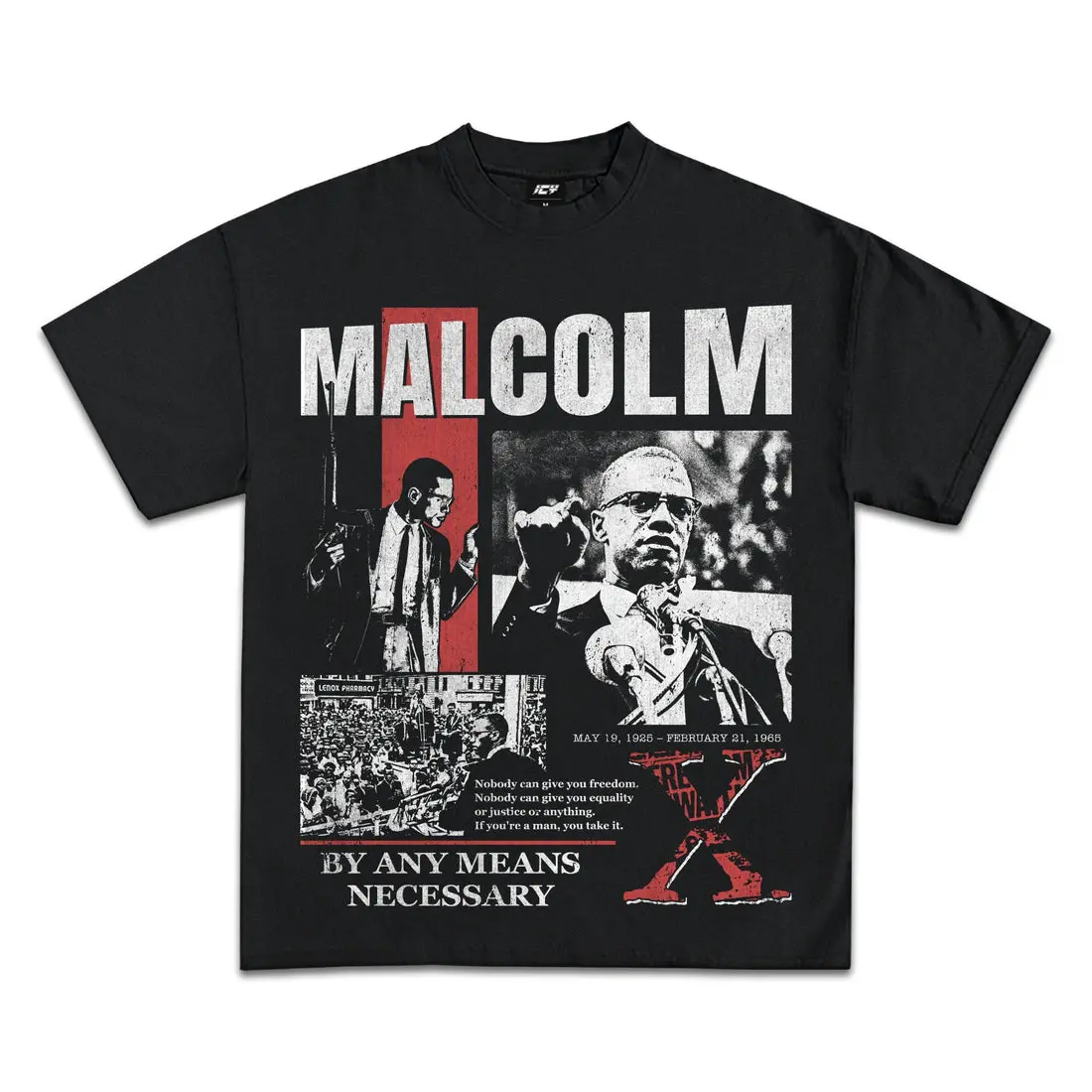 Malcolm X Legacy Graphic T-Shirt