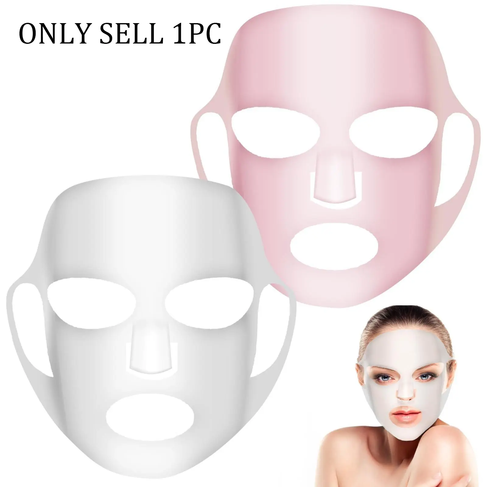 Reusable Silicone Face Mask for Sheet Masks, Anti-wrinkle Hydrating Moisturizing Hydrate Facial Mask Cover Holder, Prevent Evaporation Hairdressing Skincare Beauty Spa Care Tool