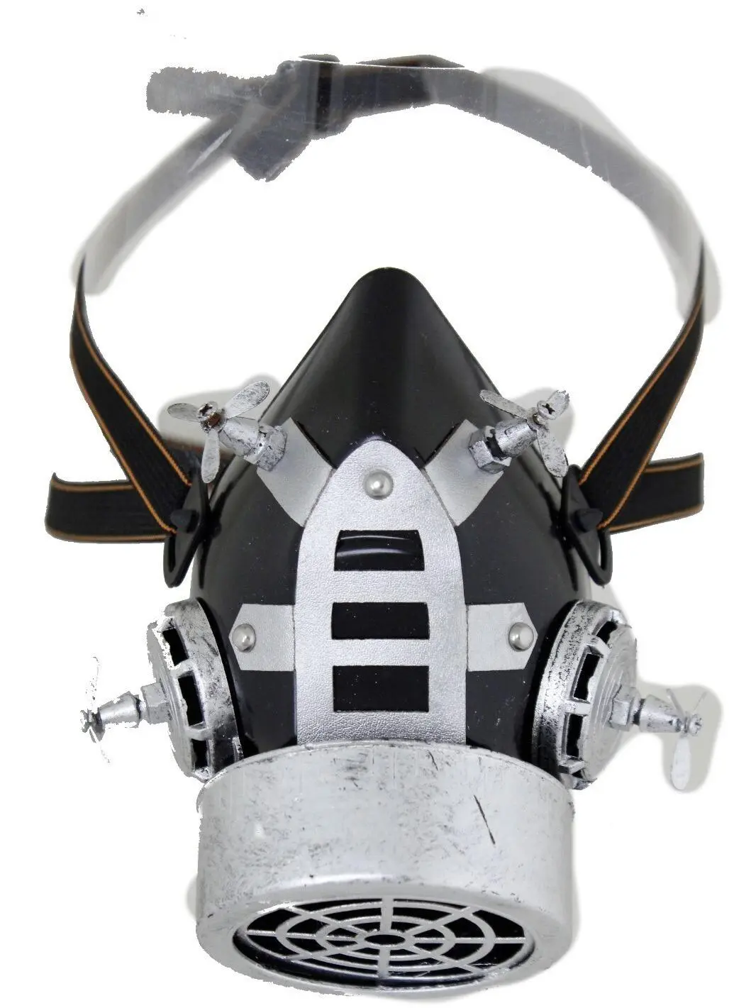 Adult Steampunk Rave Mask Black Silver Costume Face Cover for Festival and Party Looks