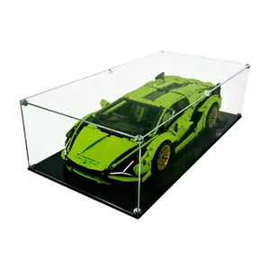 Clear Acrylic Display Case Compatible with LEGO® 42115 Technic Lamborghini Sian FKP 37 - Set Not Included