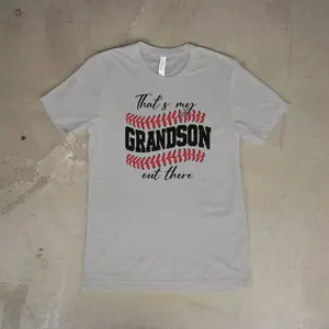 Custom Baseball Grandson Shirt | Personalized Name & Number Game Day Tee