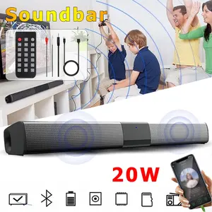 20W Soundbar Speaker for Music Playback, for Home TV Surround Sound, Computer Cinema, And TV Speaker Use A Great Companion for Home Entertainment, Remote Control Does Not Have Wireless Capability