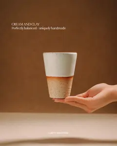 Handmade Ceramic Espresso Cup – Cream & Clay Collection