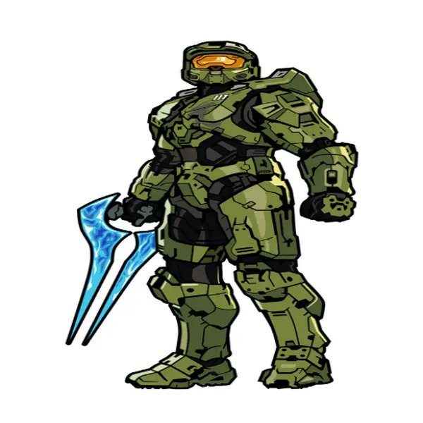 FiGPiN New Classic Halo Master Chief Character Art #79 Premium Enamel Collector Pin, Zinc Alloy Pinback, 3" Tall, 3/32" Thick, W/ Display Case & Serial Number, Collector Pins