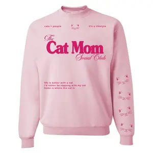 ‘Cat Mom Social Club' Crewneck Sweatshirt