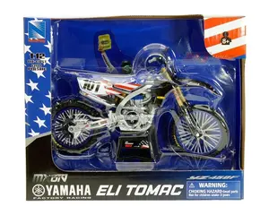 New Ray 1:12 Yamaha Factory Racing YZ450F #101 Eli Tomac – Blue with Stars and Stripes – Motocross of Nations (MXON) – Motorcycles