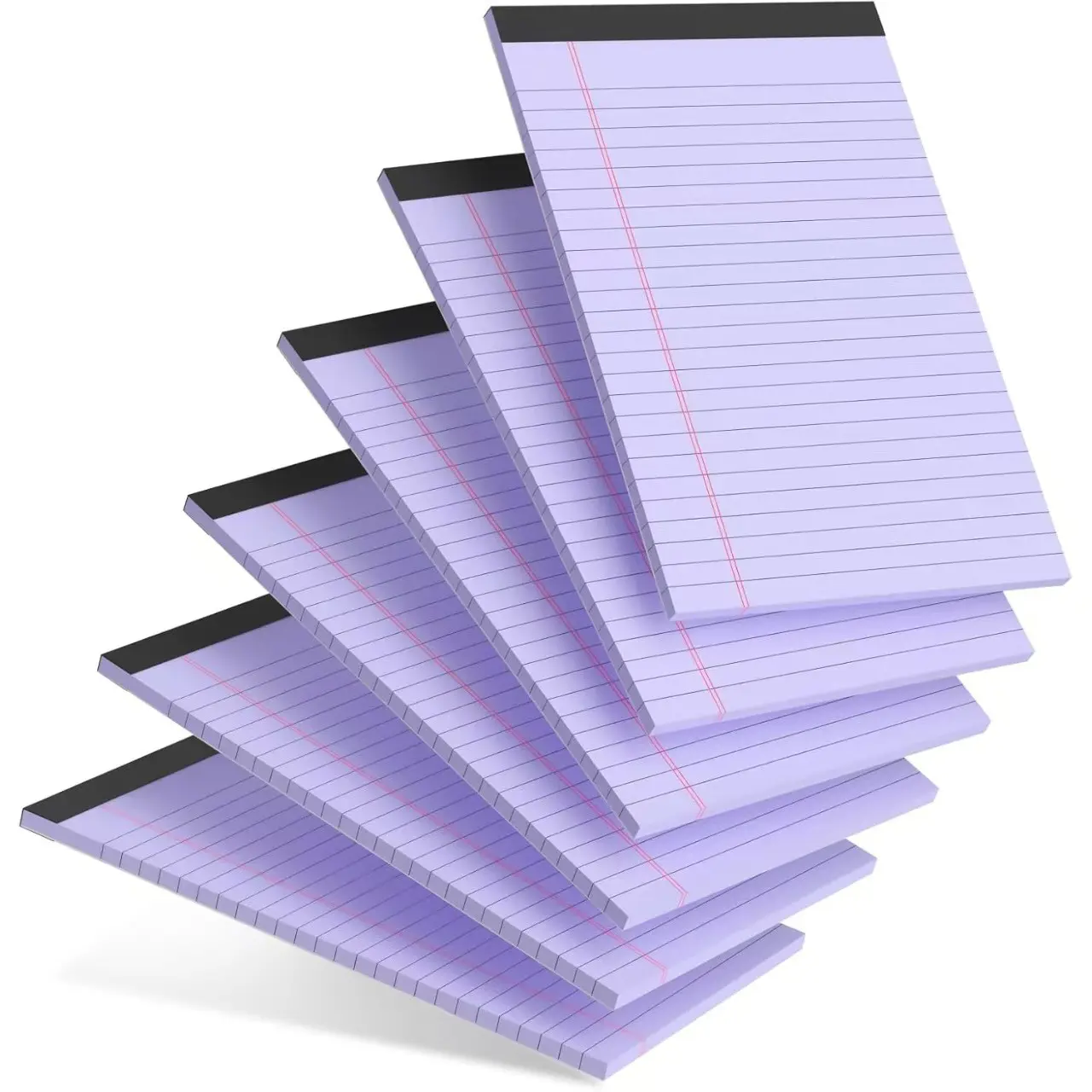6 Small Law Notebooks 5x8 Academy Style Notepads Workbook 30 Pages Each, Hole Punched Narrow Ruled Writing Pad for Learning and Taking Notes Office Stationery Supplies, Portable Notebook, Travel Diary Notebook, School Study Supplies, Student Stationary