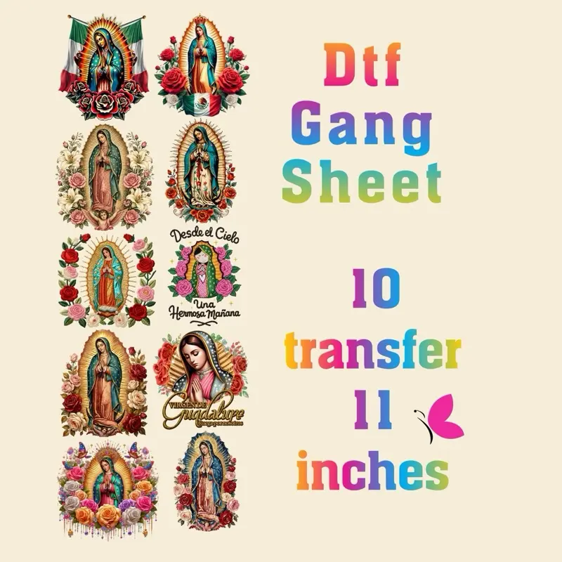 DTF Gangsheet DIY Printing Accessory - Handmade Crafts DIY Material for Adult Shirt Making, Holiday Theme Decor Supplies