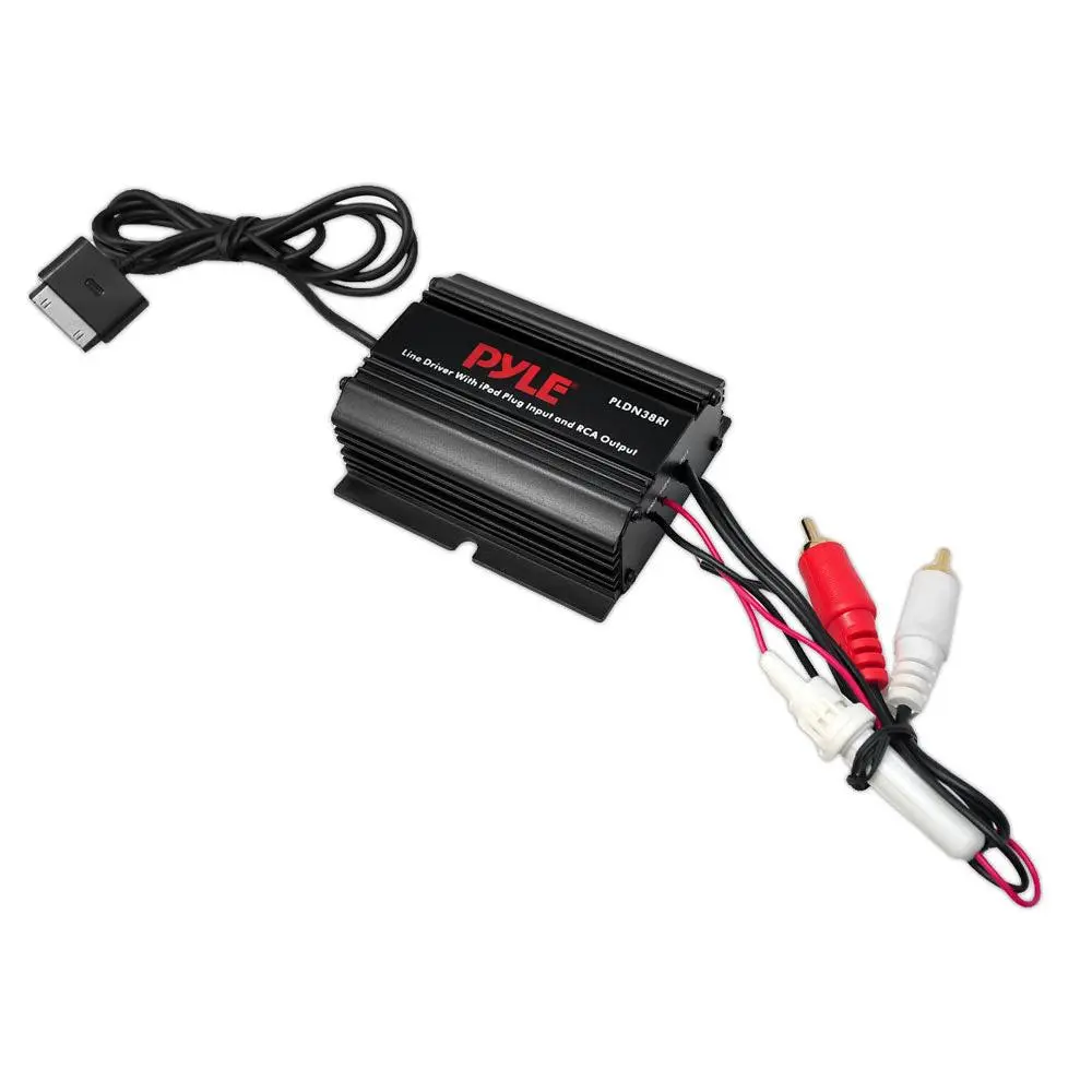 30-Pin iPod to RCA Stereo Audio Isolator Accessories, 6V Audio Line Driver Device with Wide Input Signal Range, Noise Eliminator for Music Systems