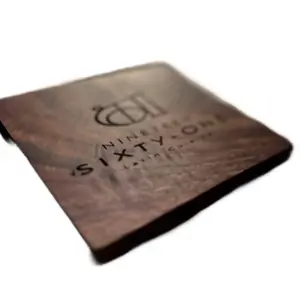 Large Hand Crafted Laser Engraved Coaster with Unique Design Tableware Board