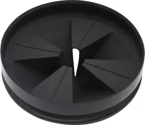 Garbage Disposal Splash Guards 3 3/8” Sink Baffle Replacement – Upgraded Quiet Collar Drain Plug for InSinkErator Evolution Series, Removable Anti-Splash Kitchen Sink Accessory (Black)
