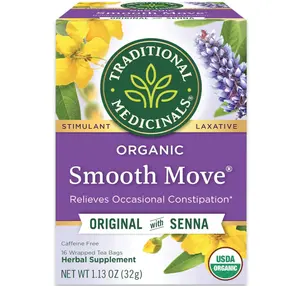 Traditional Medicinals Smooth Move, Helps Relieve Constipation Overnight, 16 Teabags
