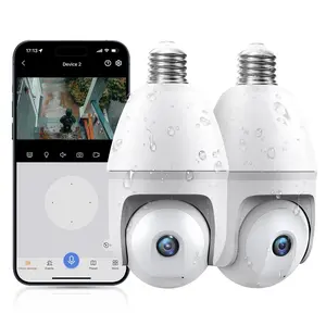 2K Light Bulb Security Camera,5G&2.4G WiFi Security Cameras Wireless Waterproof Outdoor IP65 Weatherproof Motion Detection and Alarm