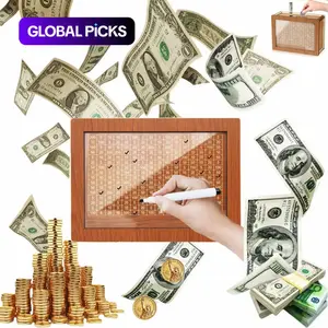 Wooden Cash Saving Box, Piggybank, 1/20pcs Cash Saving Challenge Money Organizer Box, Gift for Friends#TOP PICKS