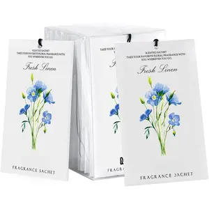 12 Pack  Linen Scented Sachets for Drawer, Closet &  Air Freshener Bags | Odor Eliminator & Fabric Refresher | Crisp, Clean    Set