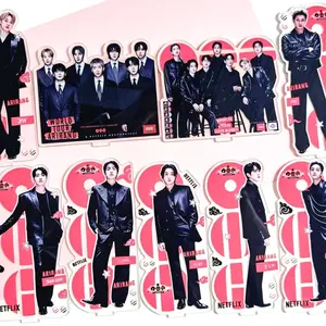 Arirang OT7 Members in Suits Acrylic Standee, Desk Display Kpop Gift for Fans, Unique Kpop Fan Collection Decor