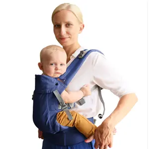 2.0 Baby Carrier Newborn to Toddler with Support - 4-Position Ergonomic Baby Carriers, Certified Hip-Healthy Newborn Carrier, Fully Adjustable to Fit All Parents (7–35 lbs) - Blue
