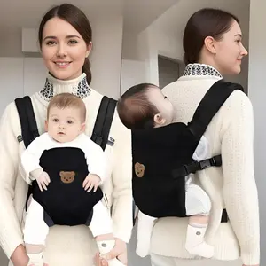 Baby Carrier Backpack, Cute Bear Head Design, & Colors Available, Adjustable Straps, Lightweight Breathable, All-Season Use, Adjustable Ergonomic Carrier, Lightweight Infant Carrier