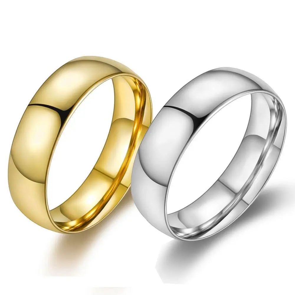 Unisex Classic Band Rings - Multi-Size, Smooth Finish, Solid-Color Anti-Rust Stainless Steel Rings for Women, Daily Casual Wear Fashion Accessory
